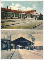 15 db MODERN motívum képeslap: vasútállomás reprint / 15 modern motive postcards: Hungarian railway stations, reprints