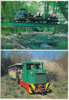 16 db MODERN motívum képeslap: magyar keskeny nyomtávú vasút / 16 modern motive postcards: Hungarian...