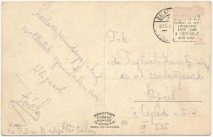 1941 Balatonaliga (Balatonvilágos), Rákóczi ház, part, sétány, Kerestey villa, "Lassan hajts&qu...