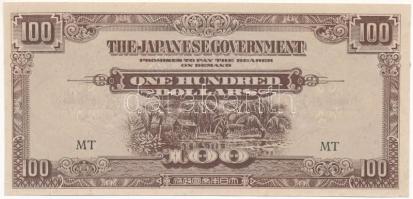 Malaja / Japán megszállás 1944. 100$ MT T:I- Malaya / Japanese occupation 1944. 100 Dollars MT C:AU Krause P#M8