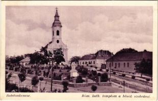 1934 Balatonkenese, Római katolikus templom, hősök szobra