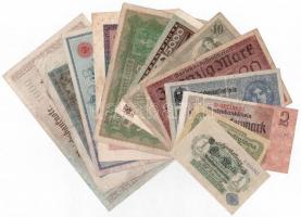 Német Birodalom 1906-1937. 12xklf bankjegy tétel, közte 1922. 5000M T:III,III- German Empire 1906-1937. 12xdiff banknote lot, within 1922. 5000 Mark C:F,VG