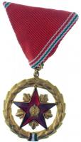 1954. Szocialista Munkáért Érdemérem zománcozott fém kitüntetés mellszalagon T:1-  NMK 603.