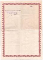 Budapest 1935. "Triesti Általános Biztosító Társulat" biztosítási okmánya, kitöltve, erede...