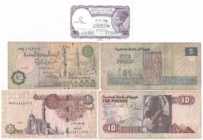 Egyiptom 1971-2016 5p-10Ł (5xklf) T:I-III Egypt 1971-2016 5 Piastres - 10 Pounds (5xdiff) C:UNC-F