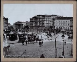 1902 Bp., Kálvin tér, fotó papíron, Drezda, Stengel & Co., az egyik alsó sarkánál gyűrődéssel, 21x27 cm