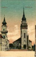 1924 Nagykőrös, Templom tér. Bazsó Kálmán kiadása