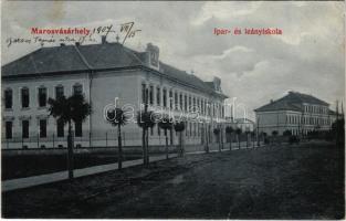 1907 Marosvásárhely, Targu Mures; Ipar- és leányiskola. Hirsch Mór kiadása / industrial school, girls' school (EK)