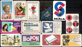 1967-1977 20 db kártyanaptár, közte: MOKÉP, Skála, Globus Konzerv, stb.