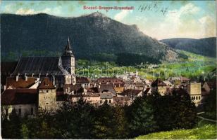 1908 Brassó, Kronstadt, Brasov; látkép / general view (fl)