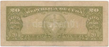 Kuba 1958. 20P T:III 
Cuba 1958. 20 Pesos C:F 
Krause P#80