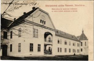 1914 Temesvár, Timisoara; Iskolanővérek zárdája, Mária otthon és szanatórium homlokzata, az Iskolanővérek zárdájának új épülete / nunnery, sanatorium