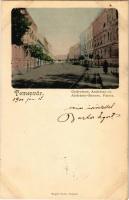 1900 Temesvár, Timisoara; Gyárváros, Andrássy út. Mangold Sándor kiadása / street view