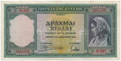 Görögország 1939. 1000D T:III Greece 1939. 1000 Drachmai C:F Krause 110.a