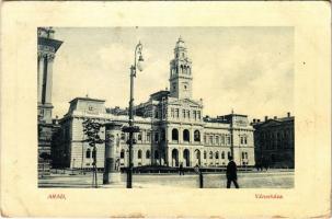 1912 Arad, Városháza. W. L. Bp. 218. Mandl Ignác kiadása / town hall, street view (kis szakadás / small tear)