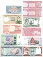 11db-os vegyes ázsiai bankjegytétel, közte Bhután 1985. 1Ng + Afganisztán 2002. 1A (2x, sorszámkövető) + Maldív-szigetek 2011. 5R T:I 11pcs mixed Asian banknote lot, within Bhutan 1985. 1 Ngultrum + Afghanistan 2002. 1 Afghani (2x, sequential serials) + Maldives 2011. 5 Rupees C:UNC