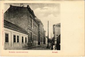 Arad, Román szeminárium. Kerpel Izsó kiadása. Honisch L. I. felvétele / street view, Romanian seminary (EK)
