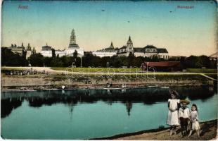 1911 Arad, Maros-part, Városháza / Mures riverside, town hall (EK)