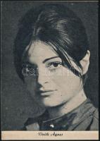 Voith Ágnes (1944-) színésznő aláírása az őt ábrázoló nyomtatott fotón