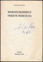 Kincses Előd: Marosvásárhely fekete márciusa. Bp.,1990,Püski. Kiadói papírkötésen, jó állapotban. A ...