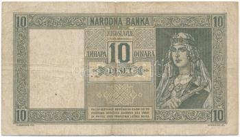 Jugoszlávia 1939. 10D T:III Yugoslavia 1939. 10 Dinara C:F Krause 35.