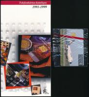 1991-1999 Magyar telefonkártya katalógus + 1 db használatlan Malév telefonkártya eredeti csomagolásban, 1992