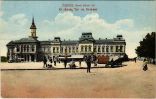 Óbecse, Stari Becej; Szent István tér, Apfel Ignátz és Róth Emil üzlete / square, shops