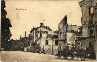 Gradisca, Gradiska (Küstenland); Első világháborúban szétlőtt épületek, romok / WWI ruins