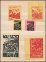 1935 6 db levélzáró az V. Filprok kiállításról