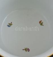 Herendi Viktória mintás füles kaspó, kézzel festett, jelzett, hibátlan, m: 14 cm d: 16,5 cm
