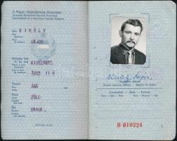 1965 Fényképes kék útlevél, jugoszláv vízummal