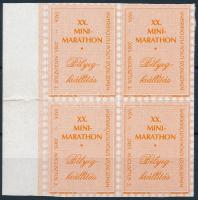 2003 XX. Mini Marathon Bélyegkiállítás levélzáró négyestömb