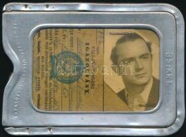 1952 Fényképes vízjártassági igazolvány Rákosi címerrel, BSzKRT fém tokban