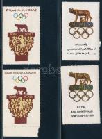 1960 4 db levélzáró a római olimpiáról