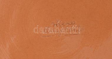 Mázas kerámia falitál, jelzett (Váczi Abaújszántó), nagyon apró kopásokkal, d: 30 cm