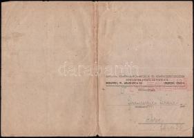 1948 Magyar Kéményseprőiparosok és Kéményseprősegédek Országos Jóléti Eygesületének temetkezésisegél...