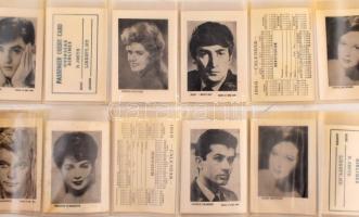 Színészkártyák műanyag tokban, naptárral 12db, kétoldalasak
