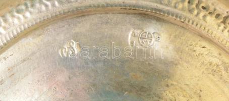 Ezüst(Ag) talpas kínáló, jelzett, m: 7 cm, d: 7,5 cm, nettó: 60 g