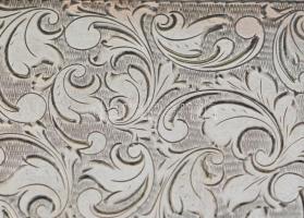 Ezüst(Ag) tárca, jelzett, 5x7,5 cm, nettó: 64 g