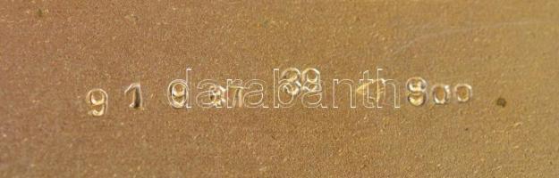 Ezüst(Ag) tárca, jelzett, 5x7,5 cm, nettó: 64 g