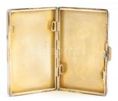 Ezüst(Ag) tárca, jelzett, kis horpadásokkal, 5x8 cm, nettó: 58 g