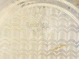 Ezüst(Ag) zsebóra, nem működik, másodperc mutató hiányzik, jelzett, d: 4,5 cm, bruttó: 109 g