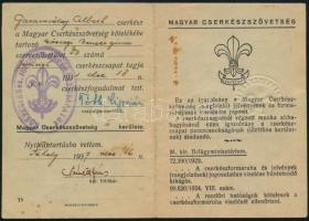1938. Fényképes cserkészigazolvány