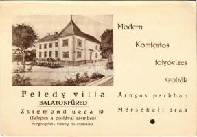 Balatonfüred, Feledy Villa reklám. Zsigmond utca 10. (EK)