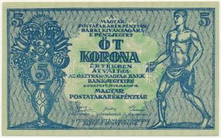 1919. 5K OSZTRÁK-MAGYAR BANK BANKJEGYEIRE T:I,I- Adamo K8.1