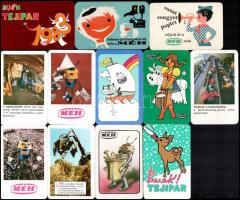 1965-1987 12 db MÉH és tejipar reklámos kártyanaptár