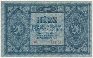 1919. július 15. 20K T:III szép papír Adamo K19