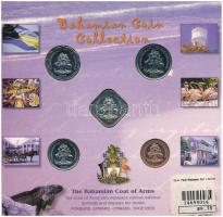 Bahamák 1992-2004. 1c-25c (5xklf) érme összeállítás karton dísztokban T:1,1-
Bahamas 1992-2004. 1 C...