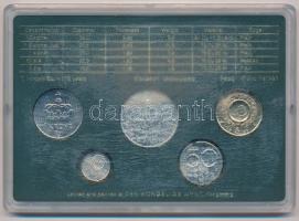 Norvégia 1991. 10ö-10K (5xklf) forgalmi sor, műanyag tokban T:1
Norway 1991. 10 öre - 10 Krone, (5x...