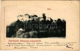 1900 Zólyomlipcse, Slovenská Lupca; vár. Lechnitzky O. fénynyomdája kiadása 21. sz. / Lupciansky hrad / castle (EK)